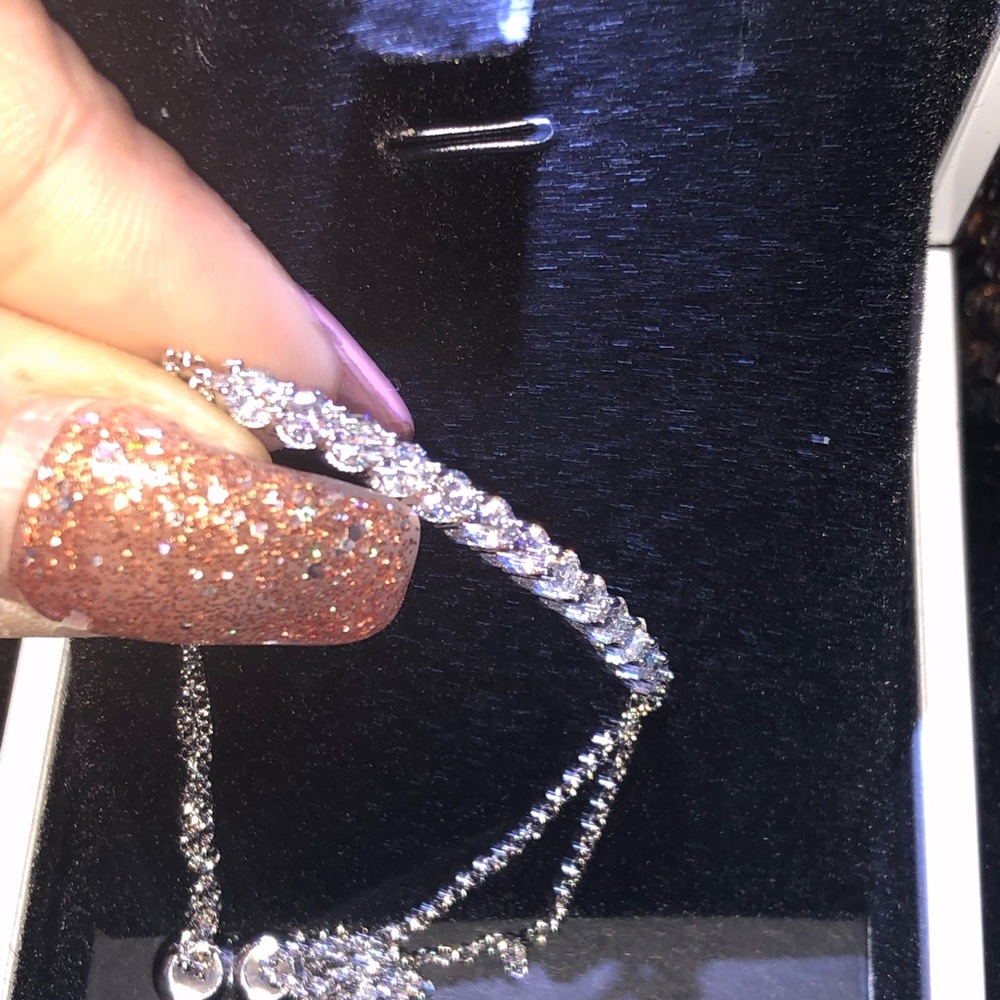 GRA certified VVS diamond bolo bracelet engagement wedding Valentine’s birthday - Picture 10 of 11